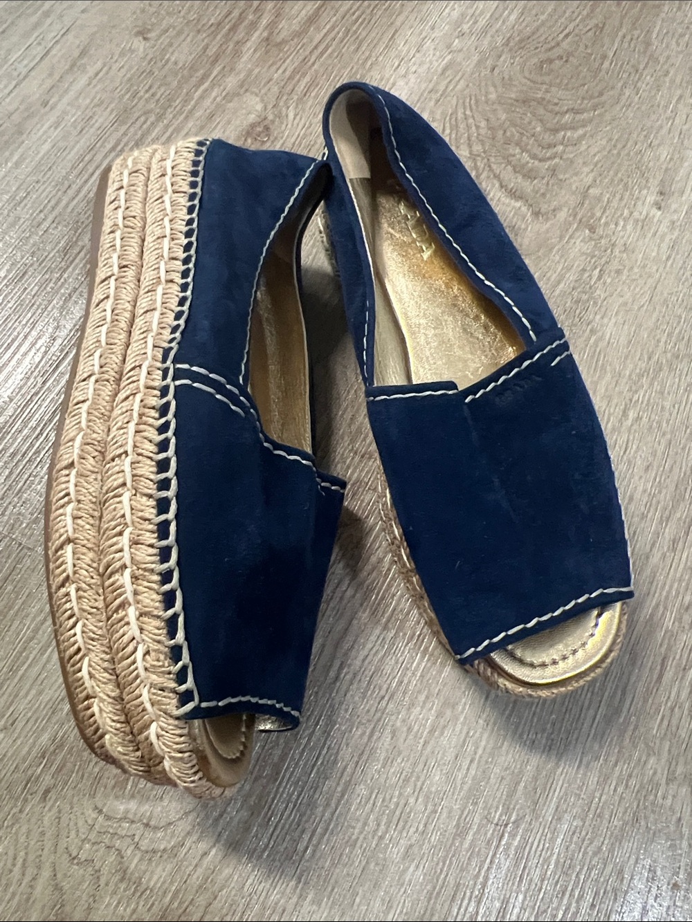 Prada Womens Platform Espadrille Shoes